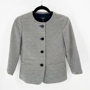 TALBOTS THE JACKIE FIT Button Down Blazer jacket striped size 4 petite